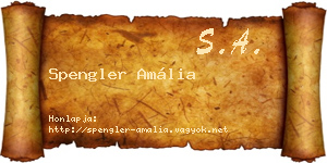 Spengler Amália névjegykártya